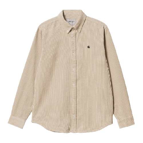 CARHARTT WIP LS MADISON CORD SHIRT wall black