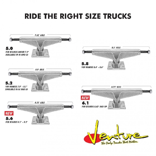 VENTURE RAW 5.0 LOW TRUCKS polished