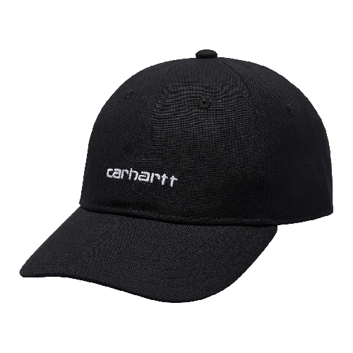 CARHARTT WIP CANVAS SCRIPT CAP Black White