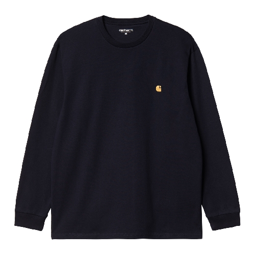 CARHARTT WIP CHASE LS TSHIRT Dark Navy gold