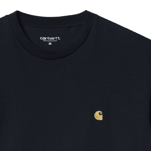 CARHARTT WIP CHASE LS TSHIRT Dark Navy gold