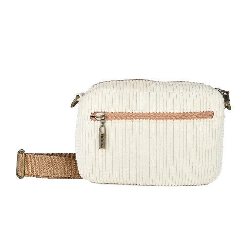 EMENTA SB FLUFFY SIGNATURE CORDUROY BAG Off White 