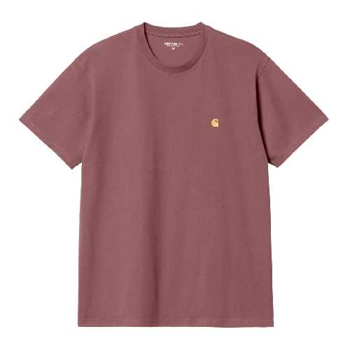 CARHARTT WIP CHASE TSHIRT Dusty Fuchsia Gold