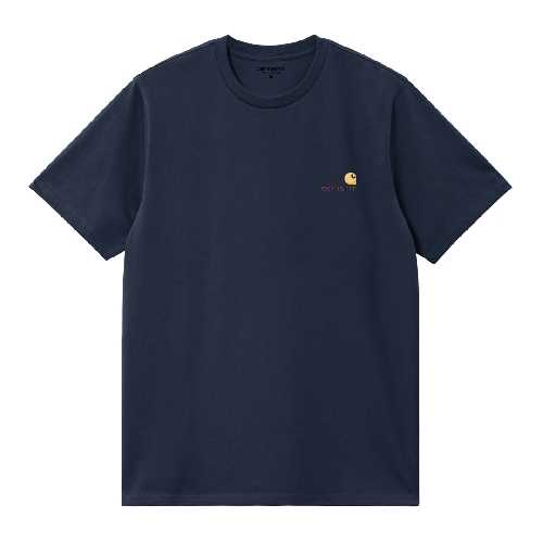 CARHARTT WIP AMERICAN SCRIPT TSHIRT Air Force Blue