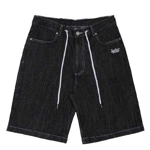 JACKER SERIF LOGO DENIM Black