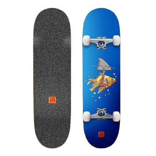 TRICKS BAD FISH COMPLETE DECK 7.75 x 29.5