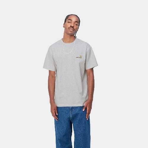 CARHARTT WIP AMERICAN SCRIPT TSHIRT Ash Heather