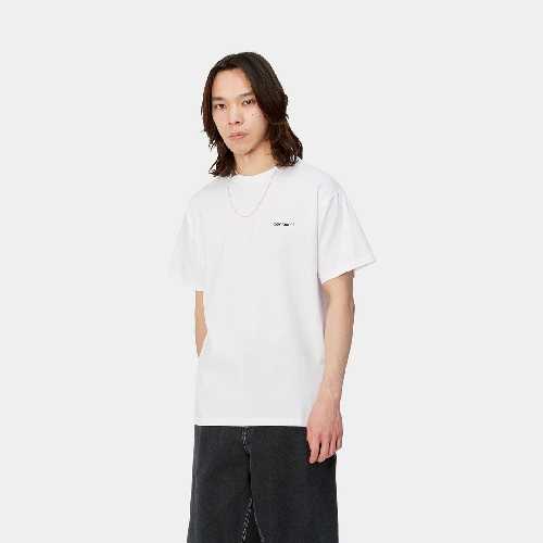 CARHARTT WIP SCRIPT EMBROIDERY TSHIRT White Black