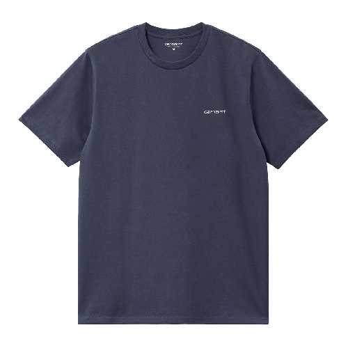 CARHARTT WIP SCRIPT EMBROIDERY TSHIRT Air Force Blue White