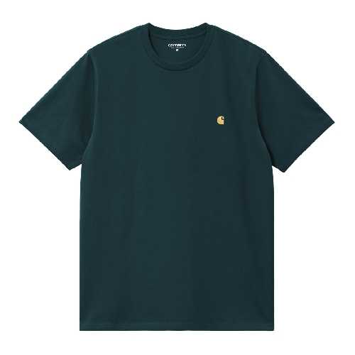 CARHARTT WIP CHASE TSHIRT Duck Blue Gold