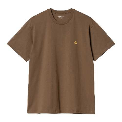 CARHARTT WIP CHASE TSHIRT Chocolate Gold