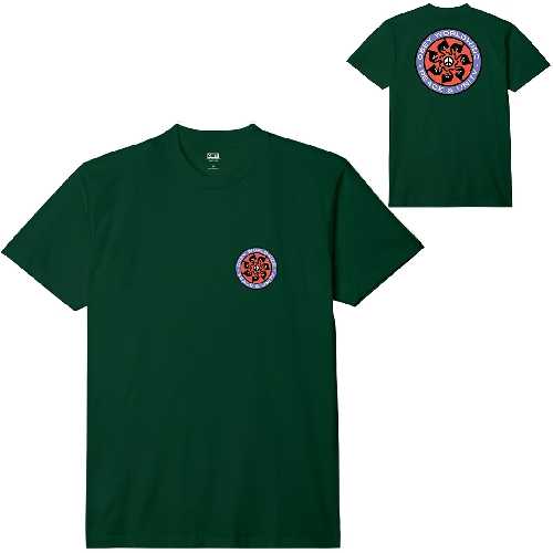 OBEY PEACE WHEEL TEE Forest green