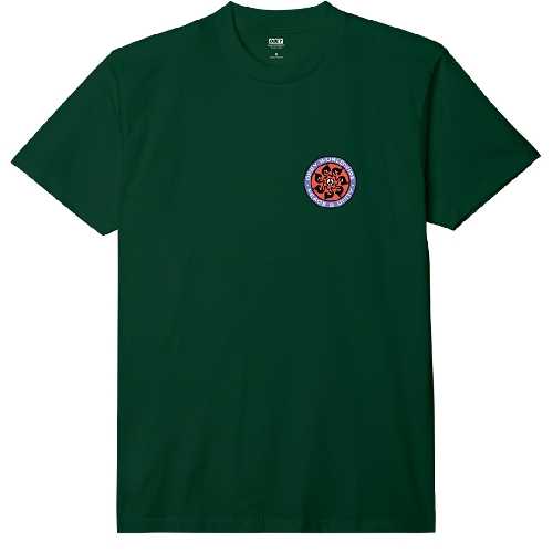 OBEY PEACE WHEEL TEE Forest green