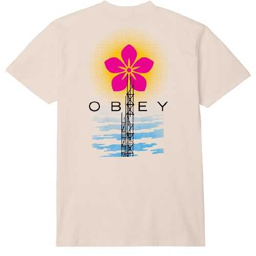 OBEY ELEVATED POWER TEE Cream