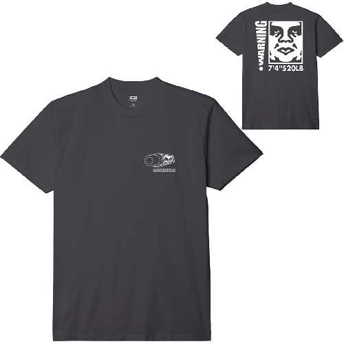 OBEY WARNING TEE Black