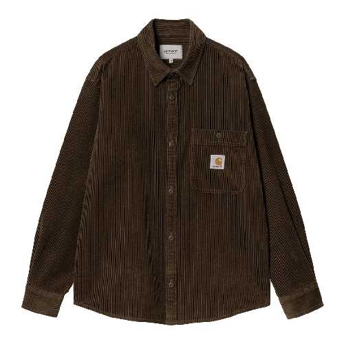 CARHARTT WIP LS FLINT SHIRT Chocolate rinsed