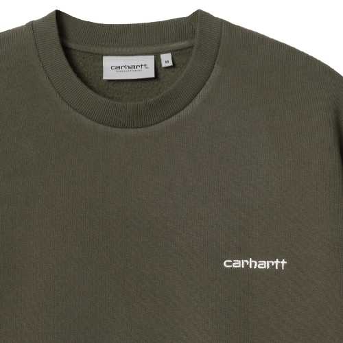 CARHARTT WIP SCRIPT EMBROIDERY SWEA Cypress White