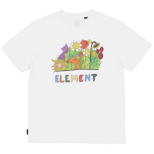 ELEMENT LCTXE SNIFFING THE FLOWERS SS TEE Optic White