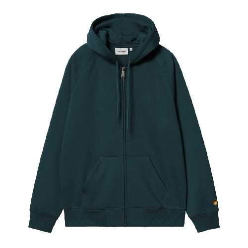 CARHARTT WIP HOODED CHASE JACKET Duck Blue gold