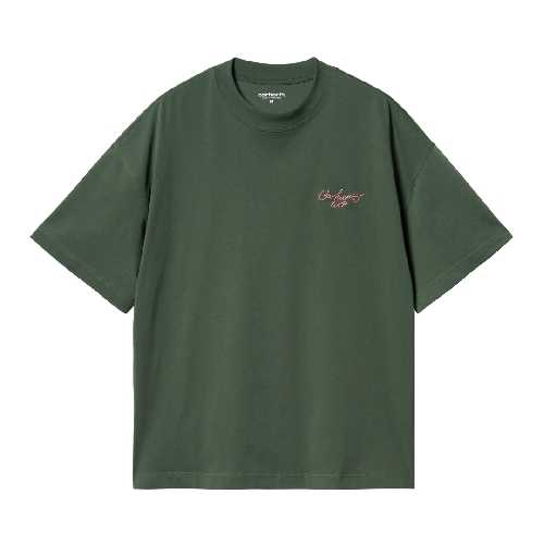 CARHARTT WIP SIGNATURE SCRIPT TSHIRT Sycamore Tree Dusty Rose