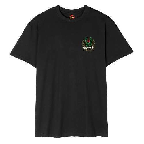 SANTA CRUZ DRESSEN ROSE CROSS 2 TEE Black