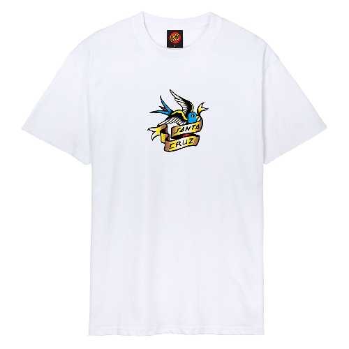 SANTA CRUZ SOMMER SPARROW FRONT TEE White