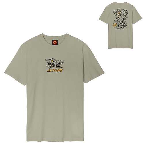 SANTA CRUZ BRAUN FEVER DREAM TEE Stone Grey