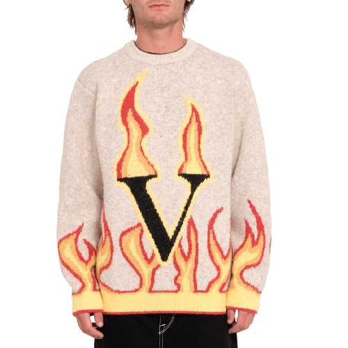 VOLCOM FERGADELIC SWEATER Dirty White