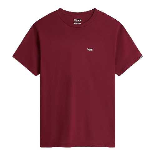 VANS LEFT CHEST LOGO TEE Burgundy