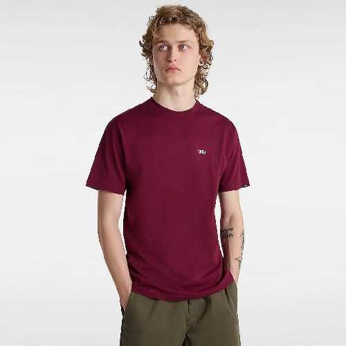 VANS LEFT CHEST LOGO TEE Burgundy