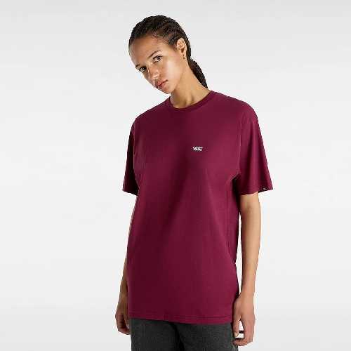 VANS LEFT CHEST LOGO TEE Burgundy