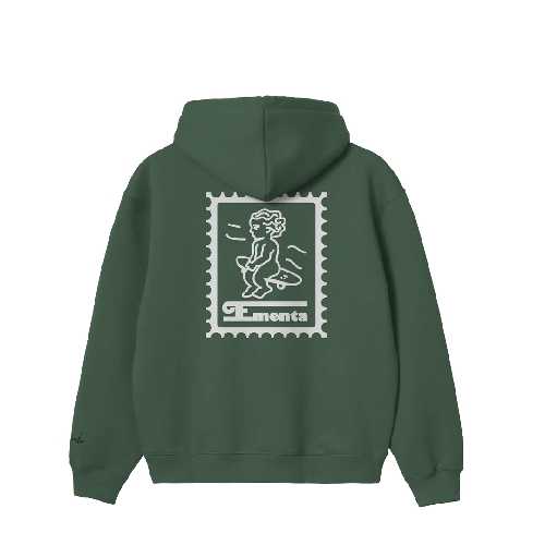 EMENTA SB BABY STAMP EMBOSSED HOODIE Green