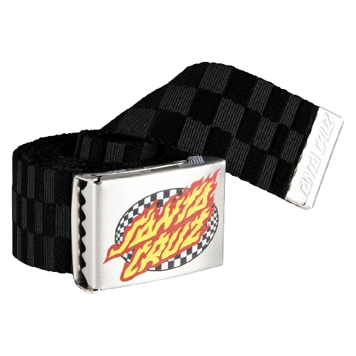 SANTA CRUZ OVAL CHECK FLAME BELT Black