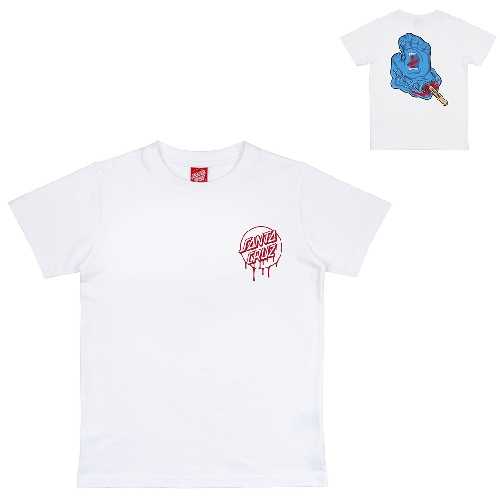 SANTA CRUZ POPSICLE HAND YOUTH TEE white