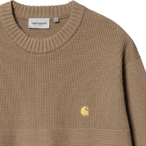 CARHARTT WIP CHANE SWEATER Leather Gold