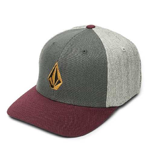 VOLCOM FULL STONE HTHR FLEXFIT HAT Merlot