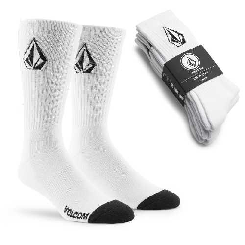 VOLCOM FULL STONE SOCK 3PK White