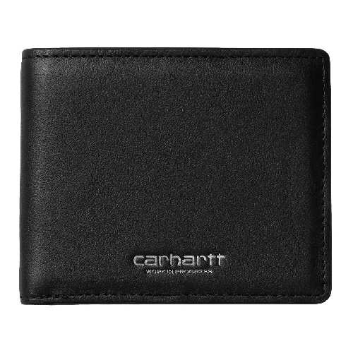 CARHARTT WIP VEGAS BILLFOLD WALLET Black Silver