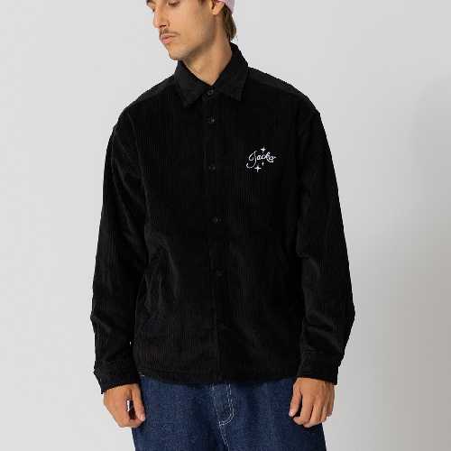 JACKER VACATION OVERSHIRT CORDUROY Black