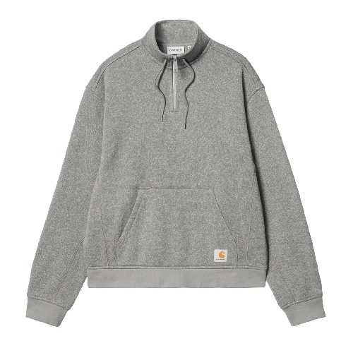 CARHARTT WIP LUTHER HALF ZIP Misty Grey Heather