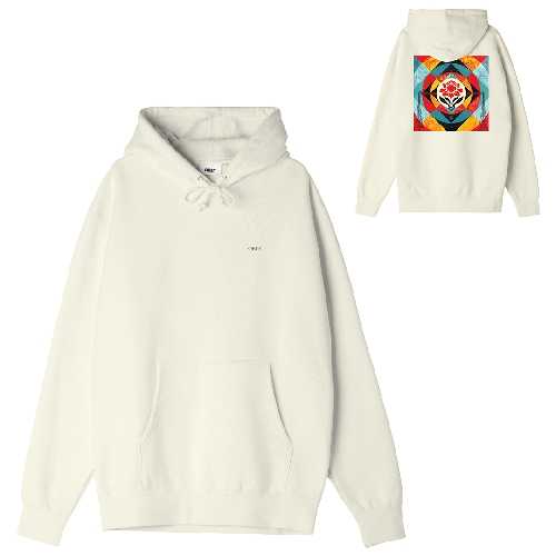 OBEY GEOMETRIC POWER CANVAS HOOD Unbleached