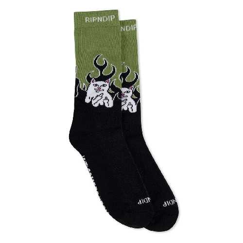 Ripndip WELCOME TO HECK SOCKS Black Light Forest