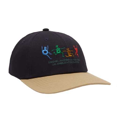 OBEY CITY PEOPLE TWILL 6 PANEL CAP Navy multi