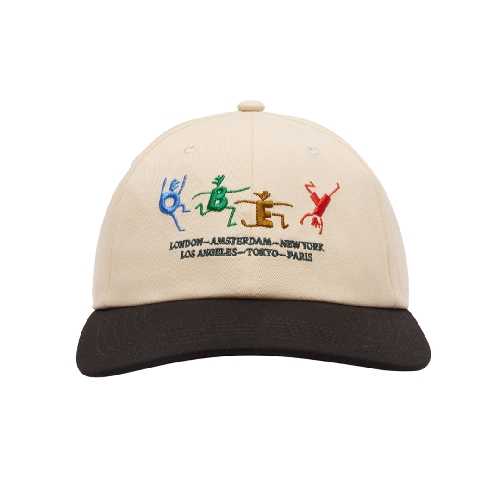 OBEY CITY PEOPLE TWILL 6 PANEL CAP Unbleached multi