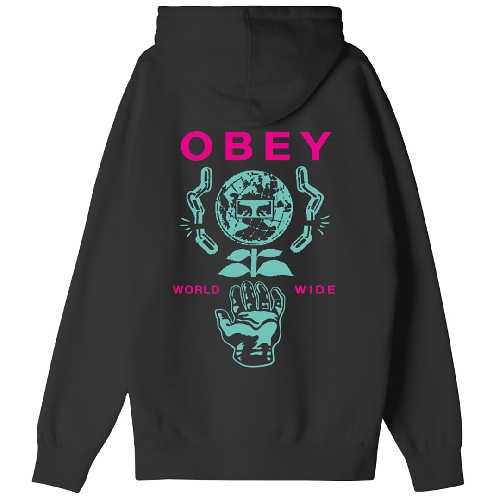 OBEY HELPING HAND HOOD Black