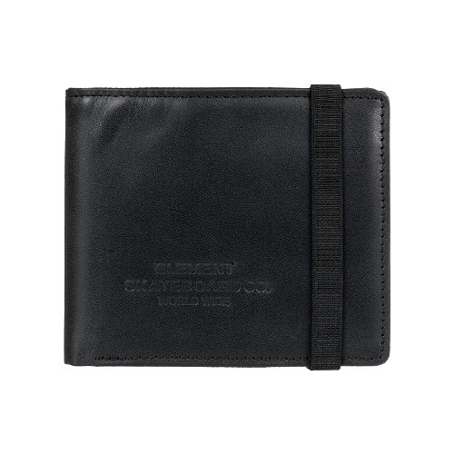 ELEMENT STRAPPER LEATHER WALLET Black