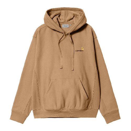 CARHARTT WIP HOODED AMERICAN SCRIPT SWEAT Peanut