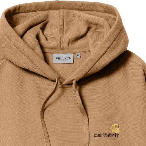 CARHARTT WIP HOODED AMERICAN SCRIPT SWEAT Peanut