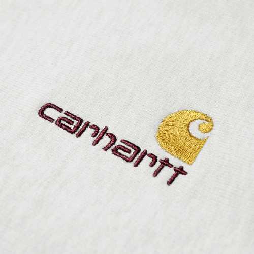 CARHARTT WIP AMERICAN SCRIPT SWEAT Ash Heather