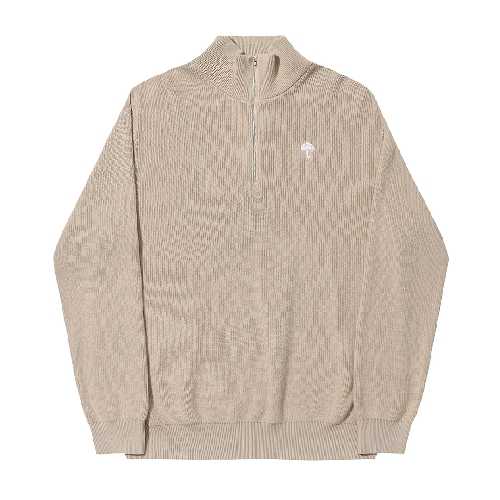 HELAS DIPLOMA QUARTER ZIP KNIT beige